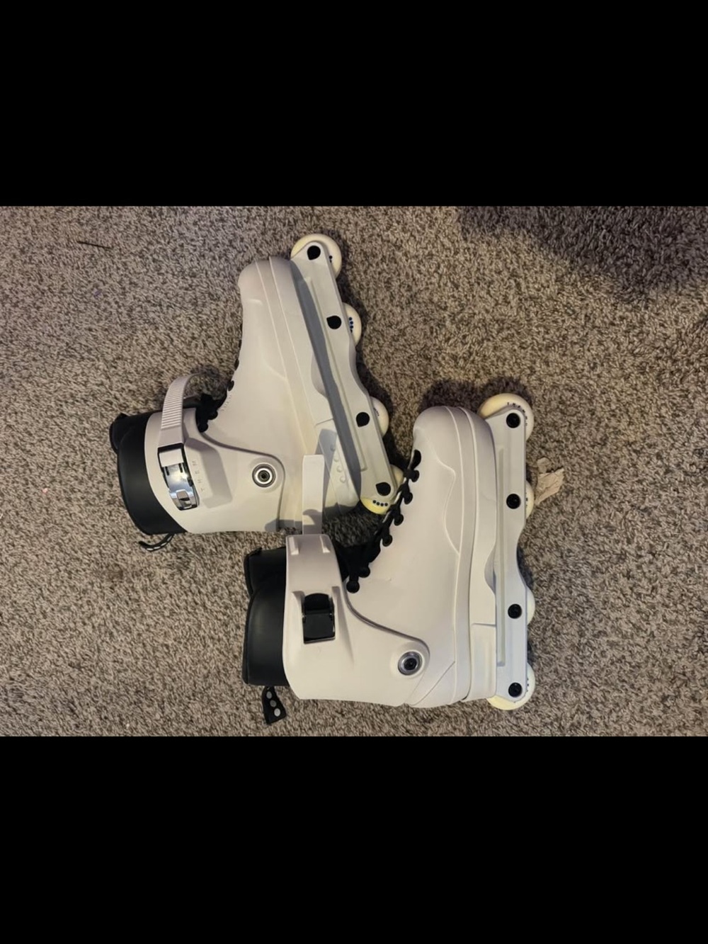 Men's White Inline Skates with Black Accents
